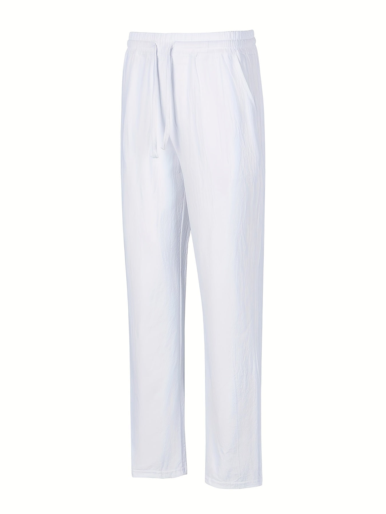 Pantalones deportivos casuales de algodón para hombre con bolsillos, corte holgado, estilo chino