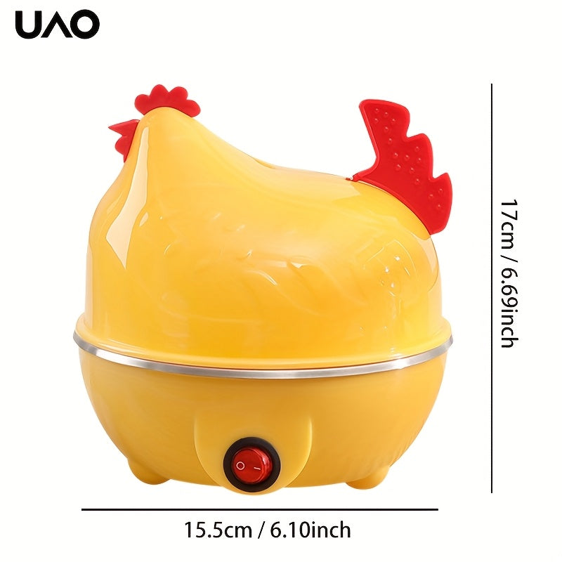 Chiroyli tovuq tuxum pishirgich elektr pechka qozon, quvvat uzilishi himoyasi, sariq tovuq dizayni, oson foydalanish, tez va sog‘lom nonushta, uy