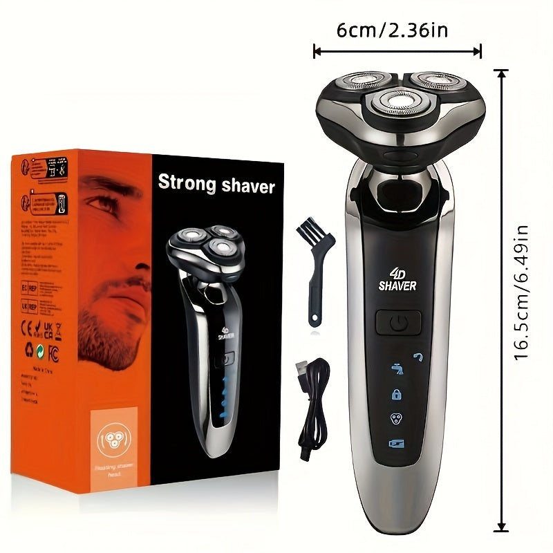 Men's Electric Shaver Set 5-in-1 Rechargeable Trimmer and Cleaning Brush