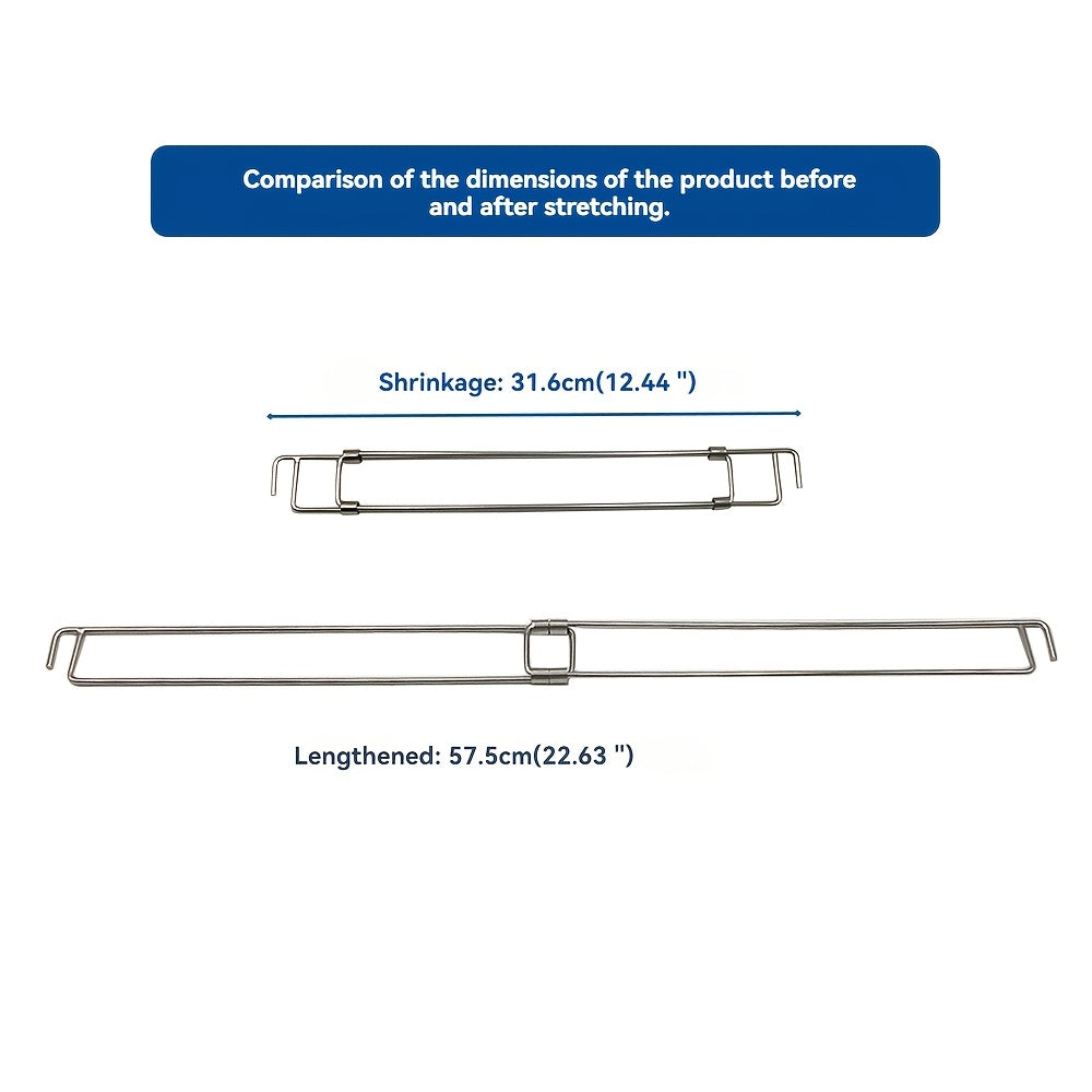 Stainless Steel RV Refrigerator Safety Bar Adjustable Shelf Strap Camper Storage