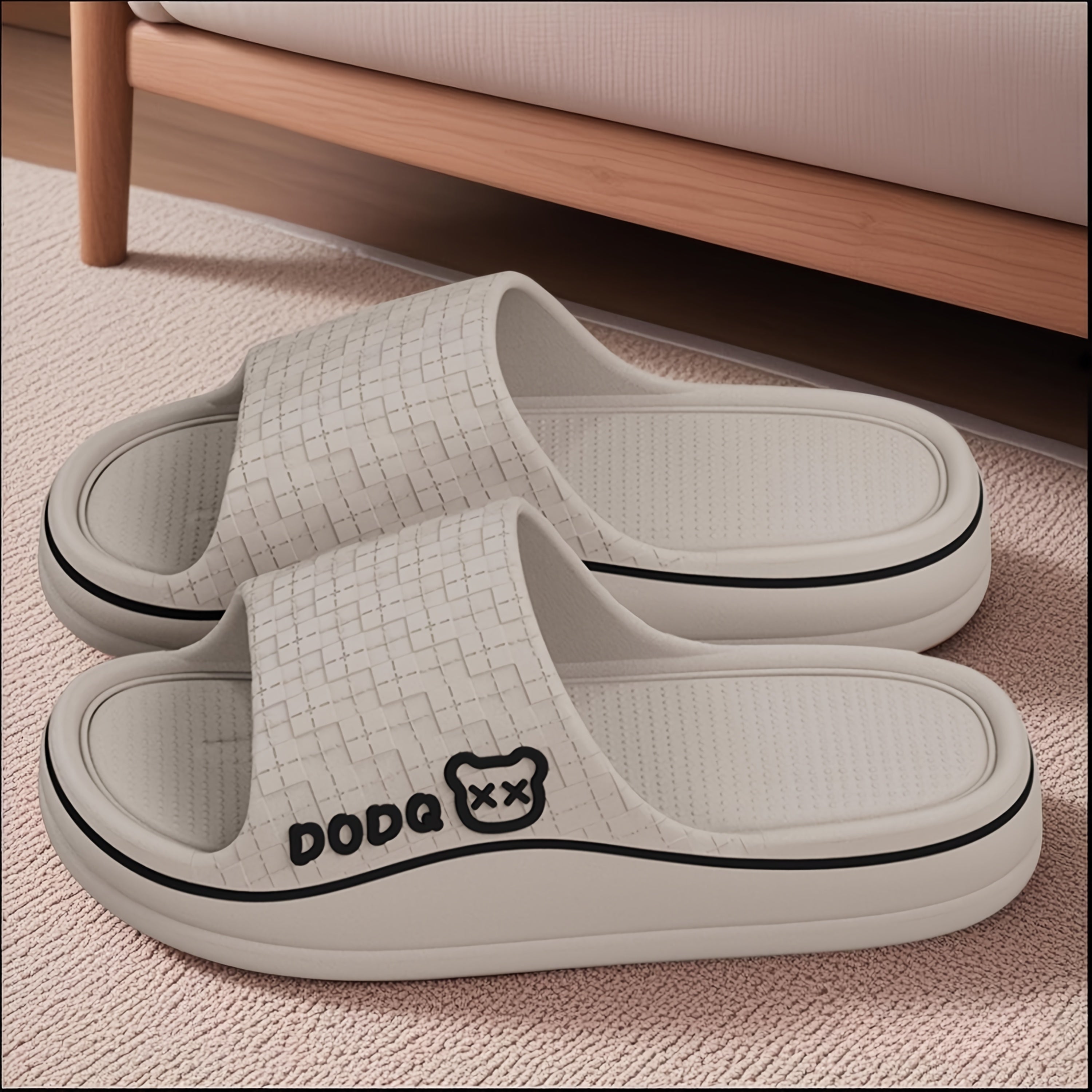 Ayollar uchun EVA slayd sandalki, sirpanmaydigan, nafas oladigan, ichki va tashqi foydalanish uchun tekis poyabzal