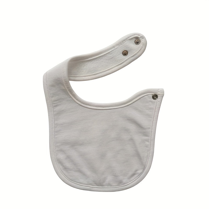 Babero de algodón para recién nacido con toalla de saliva en forma de G, doble capa de colores, cierre de presión, absorbente de agua para la hora de comer o la salivación
