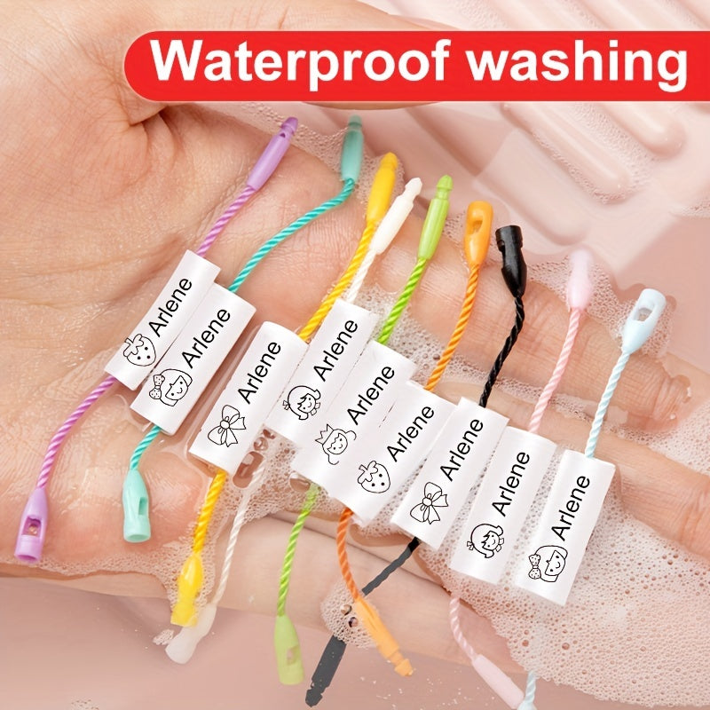 20/40pcs Personalized Shoe Name Tags for Shoes and Clothing, Durable Pastel Colors