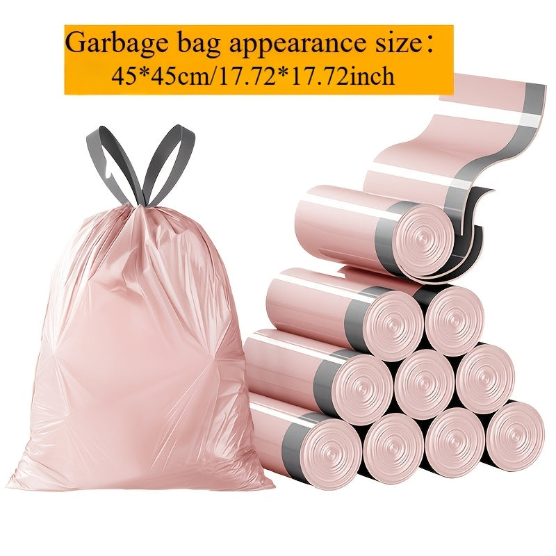 100 Heavy-Duty Drawstring Trash Bags Waterproof Garbage Bags for Kitchen Bathroom