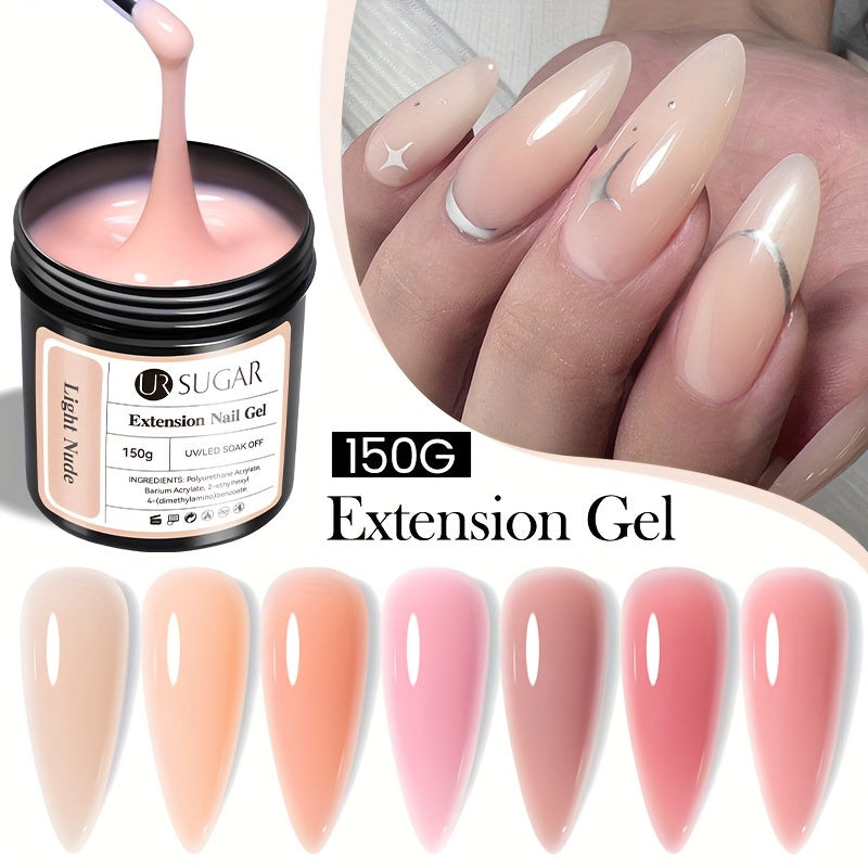Pinkish-White Nail Extension Gel 150g Fast-Dry UV/LED Soak Off High-Quality