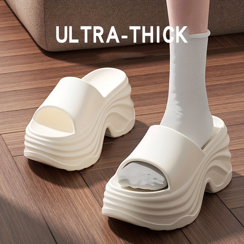 Ayollar yozgi qalin tagli chanoq shlyapalar EVA ichki va tashqi makon uchun plyaj bog' oddiy bir rang