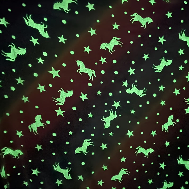 Yumshoq Flanel Rangli Ko'rpa, Qorong'u Oydagi Mermaid Yulduzli Tungi Boshlanishi bilan Qulay Uxlash uchun.