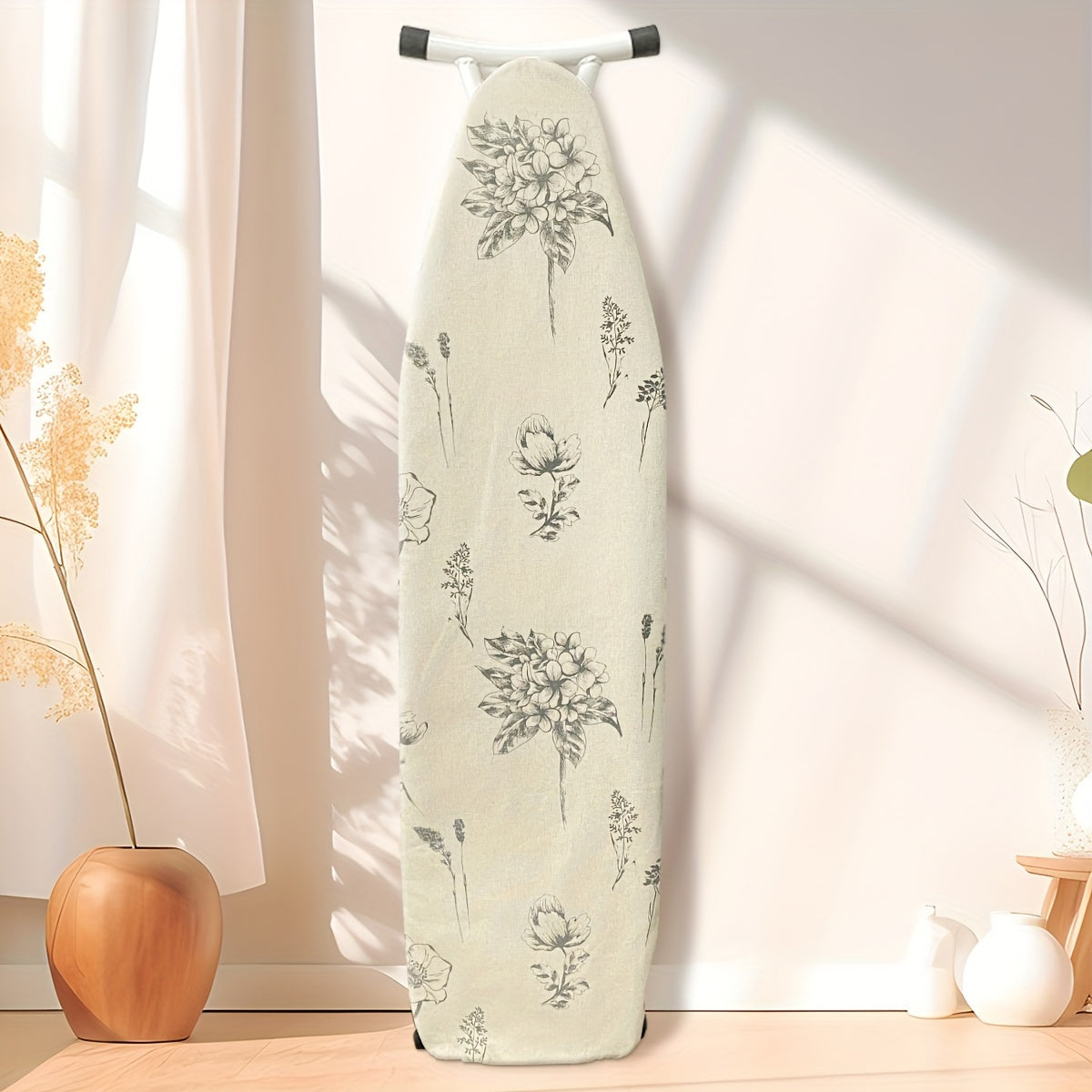 Cotton-Linen Ironing Board Cover Heatproof Durable Elegant Home Accessory