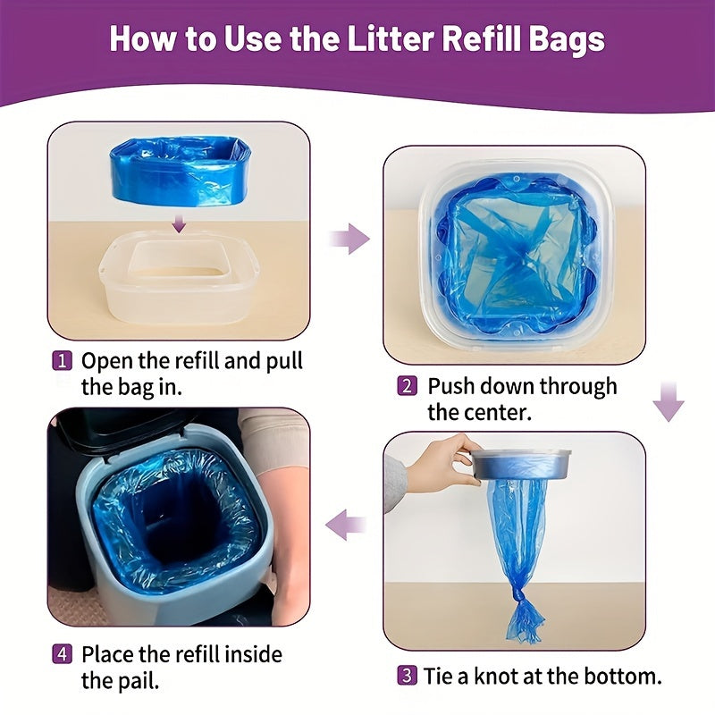 Запасные мешки для кошек и подгузников, герметичные, прочные, подходят ко всем ведрам