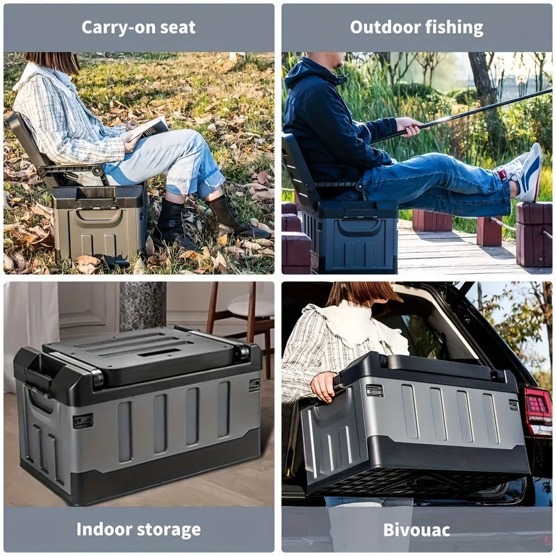 Foldable Car Storage Box Large Capacity Organizer for Clothing Toys Camping Outdoor