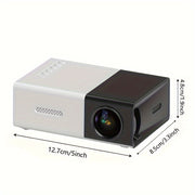 Small 1080P Home Theater Projector with Remote Control LCD Display 3D Ready USB AV Compatibility