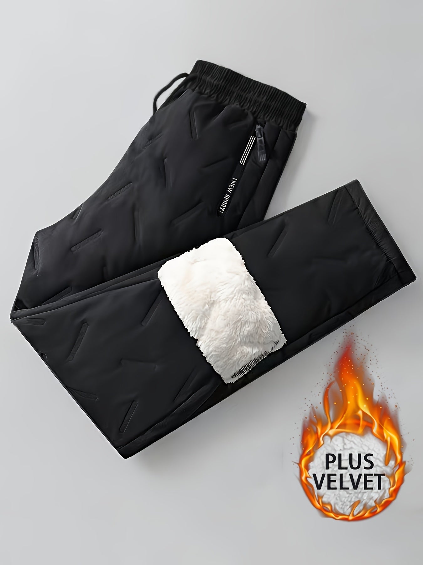 Брюки для женщин больших размеров со флисовой подкладкой, с высокой талией, для лыжного спорта и зимы