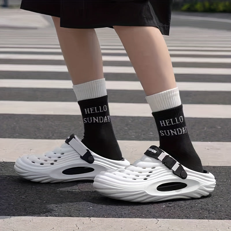 Women's Casual EVA Clogs Slip-On Shoes with Ventilation Holes and Adjustable Strap