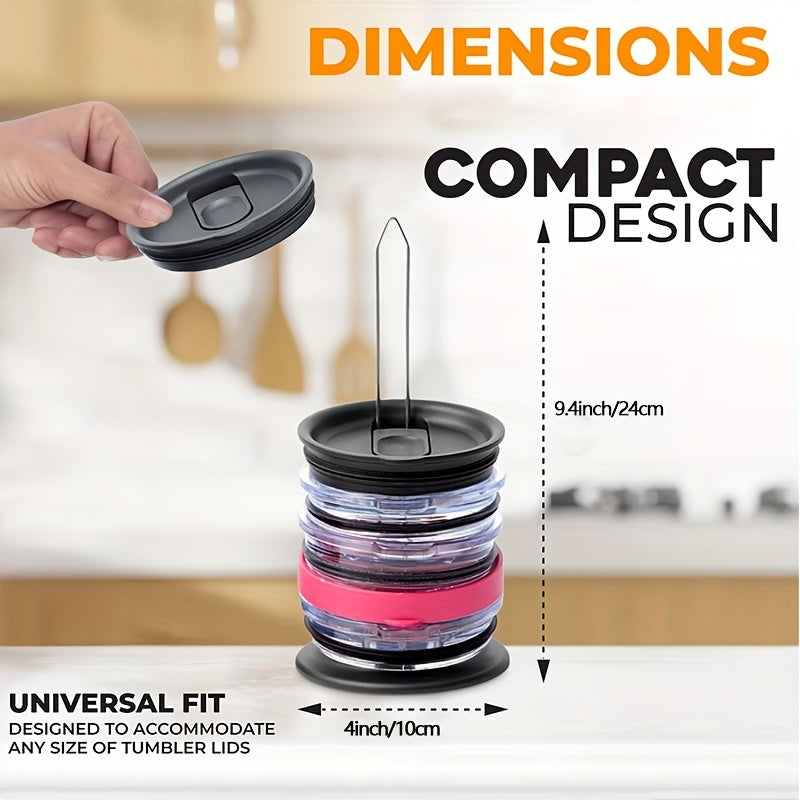 Vertical Cup Lid Holder Organizer for Metal Tumbler Lids Space Saver
