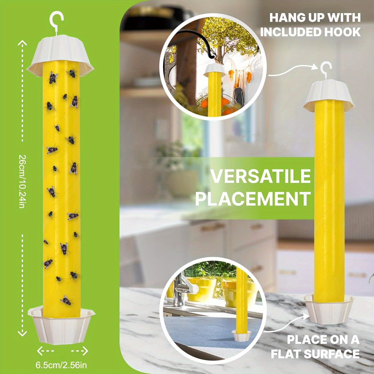 Oq rangli yopishqoq chivinlar uchun yopiq va ochiq joylarda zararkunandalarni nazorat qilish uchun toksik emas PVC