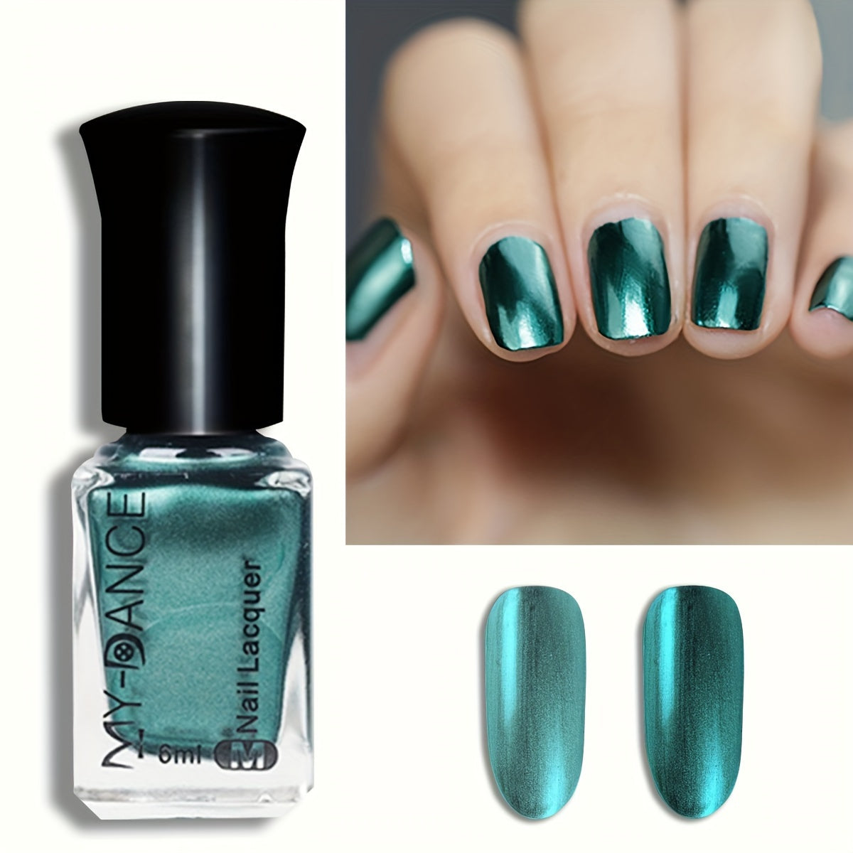 Women Golden Titanium Nail Polish Multi-Color High Gloss Quick-Dry