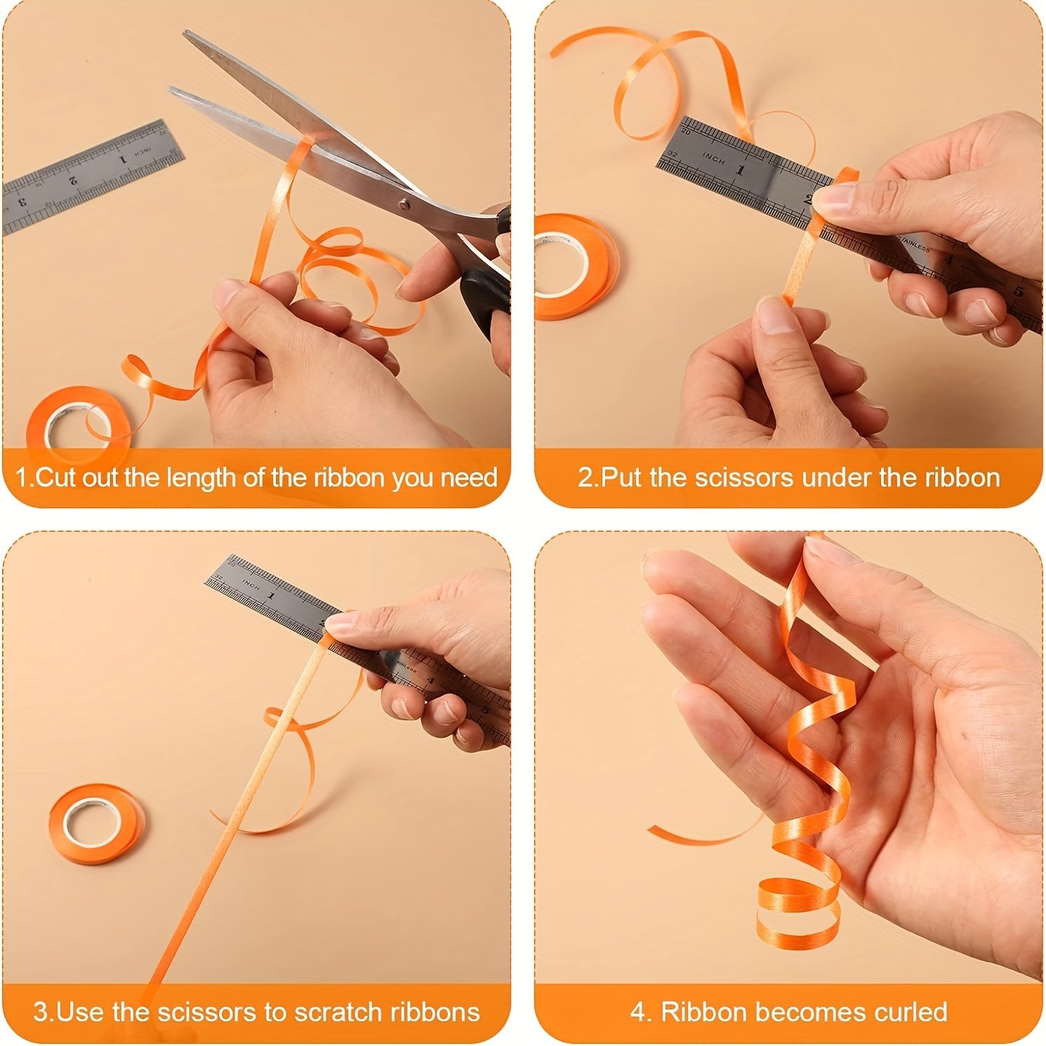 15 Craft Ribbon Rolls 10m Plastic Gift Wrap Bows Decorations for Holidays