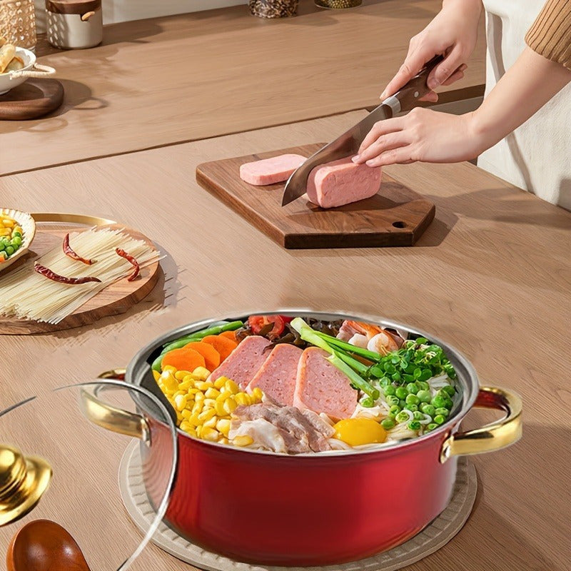 Stainless Steel Cookware Set 18 Pieces Non-Stick Pots Pans Glass Lids