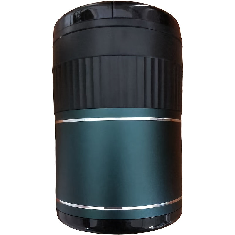 Универсальная автомобильная пепельница с инфракрасной автоматической крышкой, черный металл, аккумуляторная