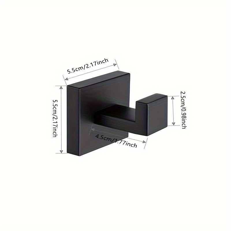 5-Piece Bathroom Hardware Set Matte Black Stainless Steel Brushed Nickel Gold Includes Towel Bar Towel Ring Toilet Paper Holder Towel Hooks