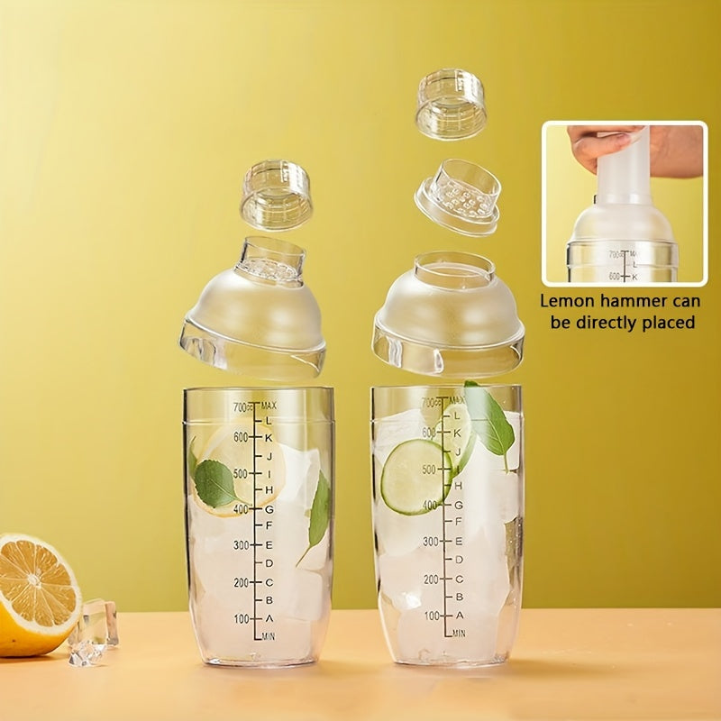 Protein Shaker Cup Set with Hand Mixer for Milk Tea and Beverage Mixing