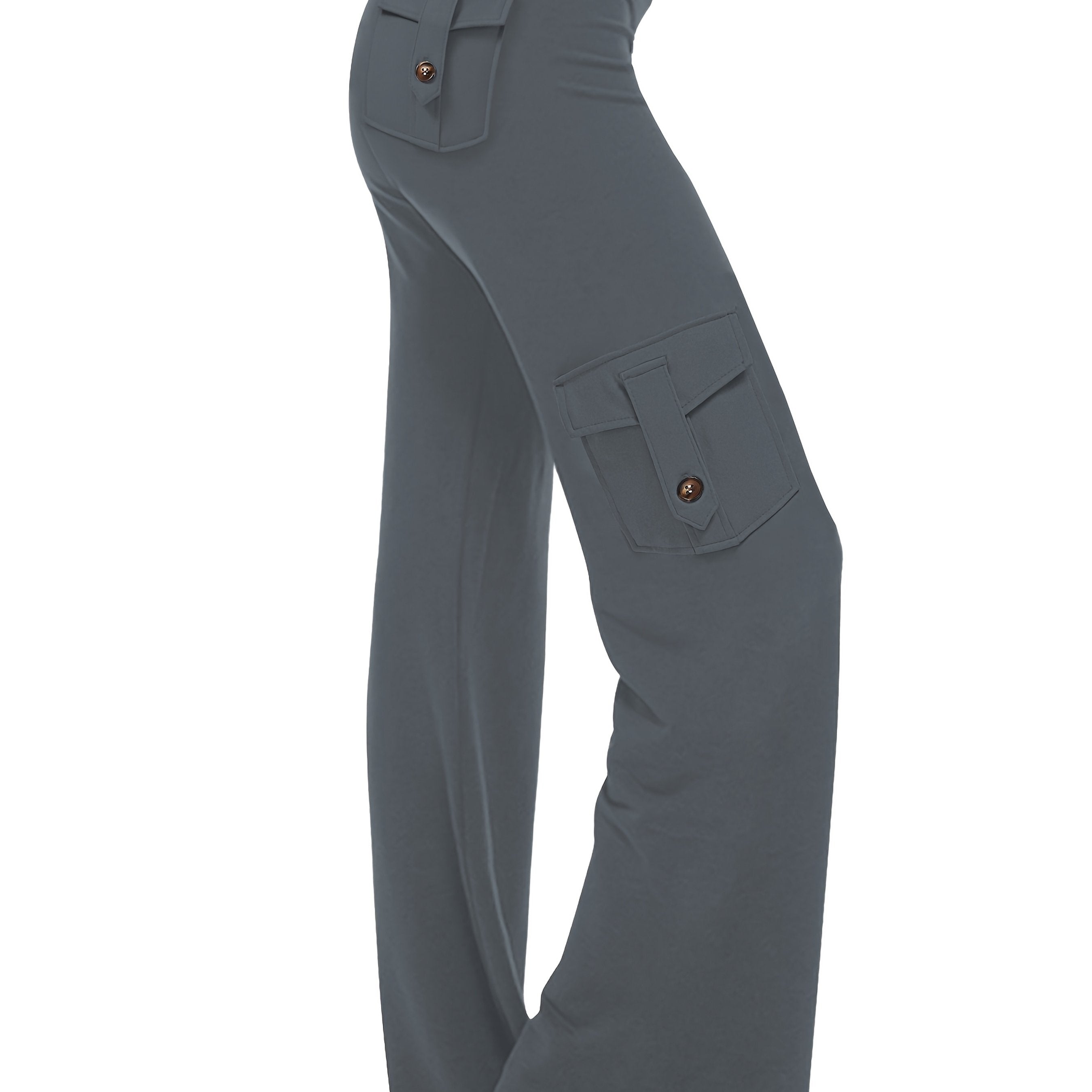 Plus Size Women's Wide Leg Pants Breathable High-Waisted Casual Trousers