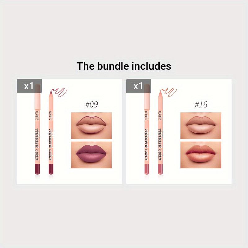 Women Natural Matte Lip Liner Set 8 Colors Waterproof Long-lasting Beauty