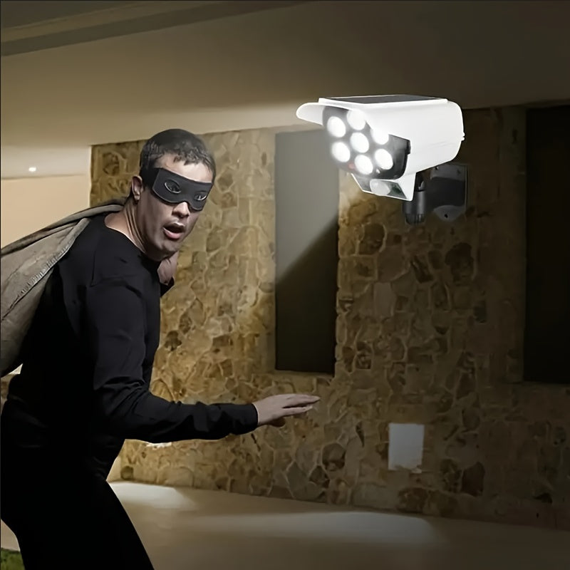 Solar Powered Outdoor Security Light with Motion Sensor and Fake Camera 77 LEDs