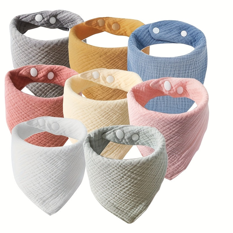 3 Pack Baby Bibs for Teething and Drooling, 4-Layer Soft Absorbent Bandana Bibs