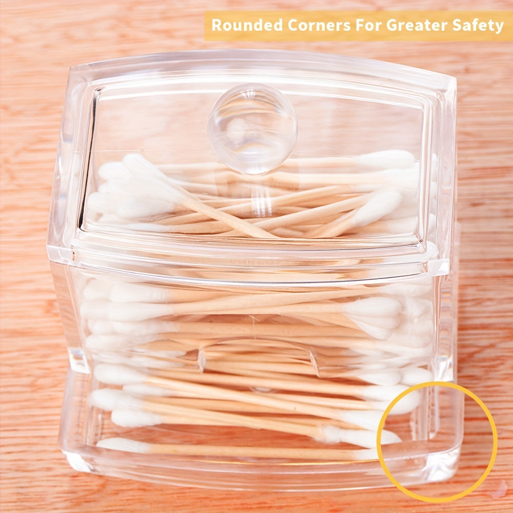 Clear Plastic Square Jewelry Storage Box with Removable Tray