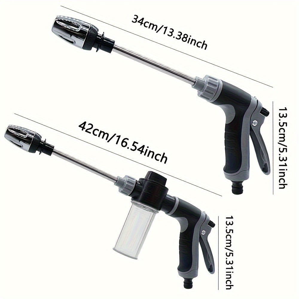 High-Pressure Car Wash Gun with Adjustable Spray Rod and Universal Quick Connect Adapter