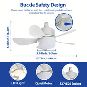 Modern Ceiling Fan with Lights and Remote for Indoor Use 85V-265V LED Bulb Sleek Design