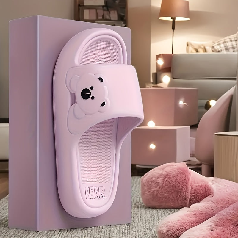 Women's Cartoon Bear Indoor Outdoor Lightweight Slippers