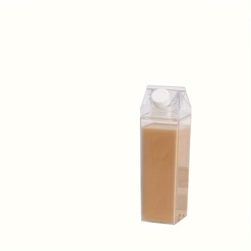 Botella de agua de plástico reutilizable 500ml 1000ml tapa a prueba de fugas de rosca para leche jugo té