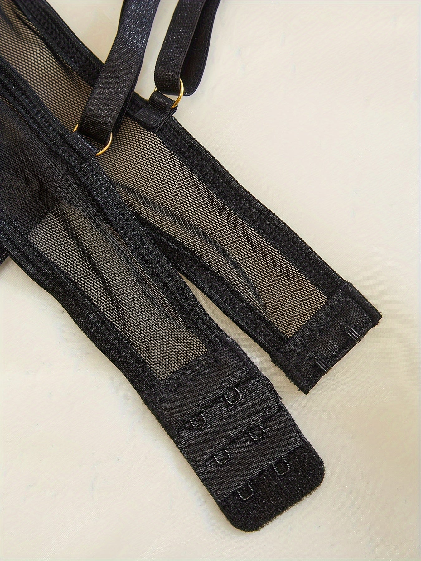 Women's Plus Size Floral Lace Lingerie Set with Gartered Thong and Babydoll