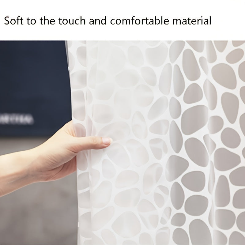 Pebble Pattern Waterproof Vinyl Shower Curtain 179.83cm x 179.83cm
