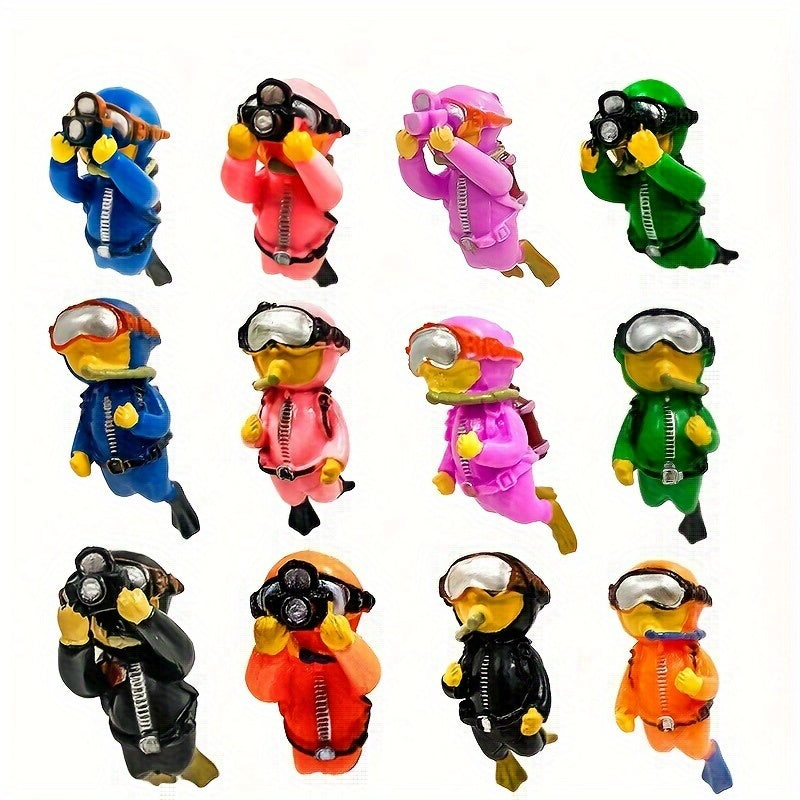 Mini PVC Aquatic Diver Figurine for Aquarium Decor Fish Tank Accessory