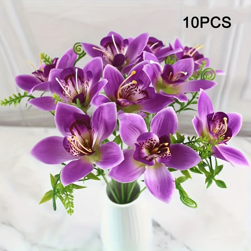 Mini Fabric Flowers Pack of 10 for Weddings and Home Decor