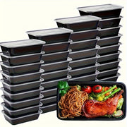 30 Pack 26 Oz Plastic Food Storage Containers with Lids BPA Free Microwave Safe