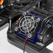 Ventilador de enfriamiento RC de 40mm con disipador para motores de coche RC Azul