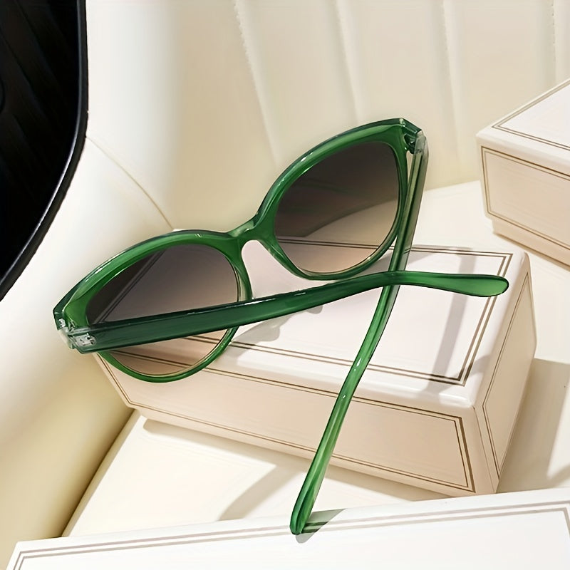 Gafas de sol para mujer con montura grande, protección UV para conducción al aire libre y sombrero solar