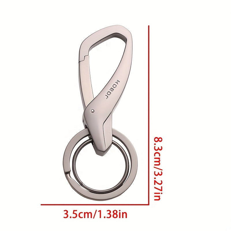 Unisex Zinc Alloy Double Ring Keychain Creative Metal Key Holder