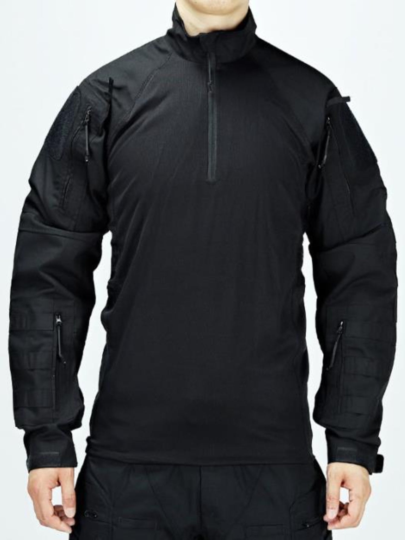 Men's Tactical Camo Gear Set Long Sleeve Jacket Cargo Pants Polyester Outdoor Military