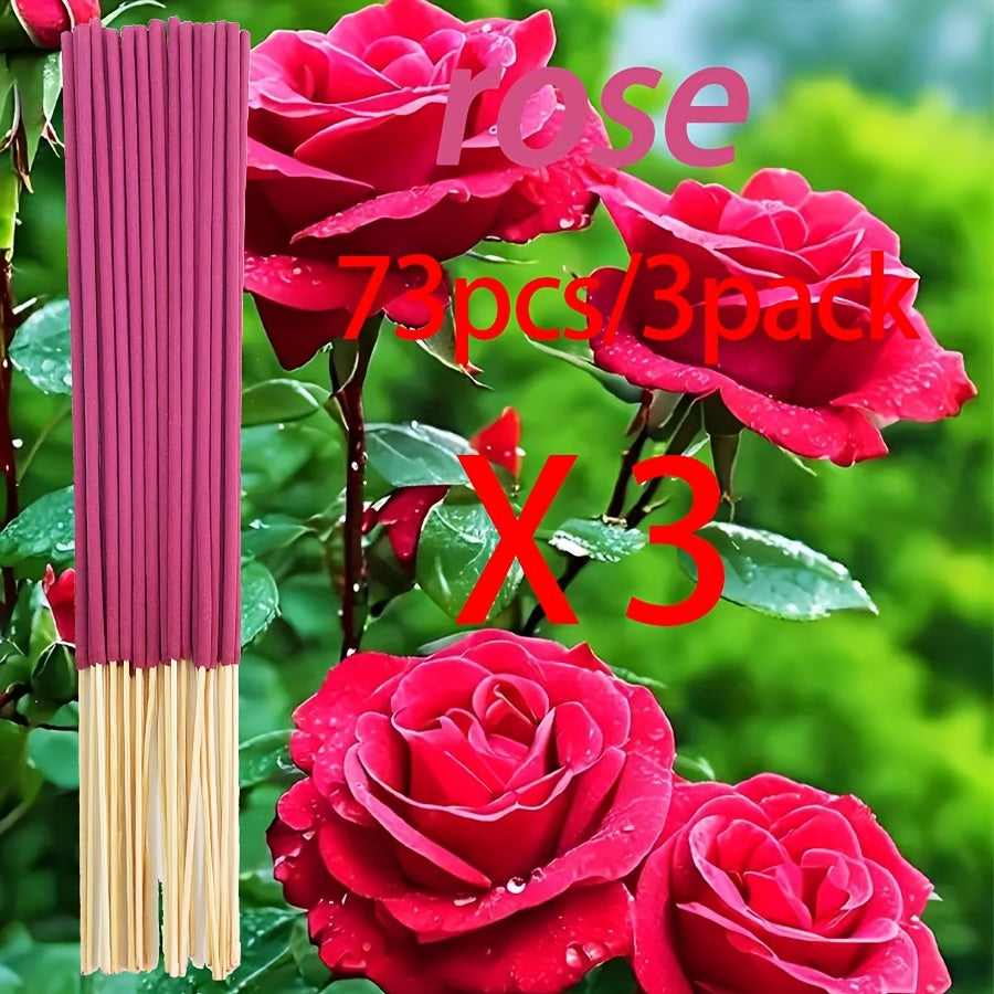 24-Pack Handmade Bamboo Incense Sticks 22cm with 7 Aromatic Scents for Home Use