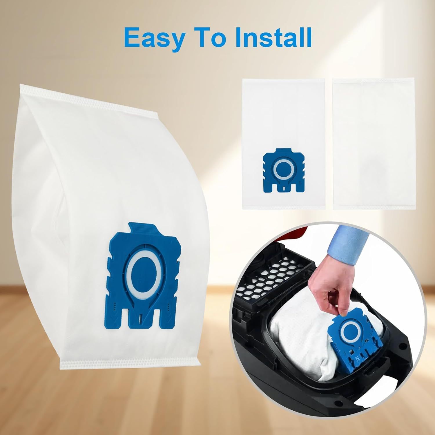 Yuqori samarali chang filtri sumkasi, vakum tozalash uchun, C1 C2 C3 seriyali bilan mos keladi