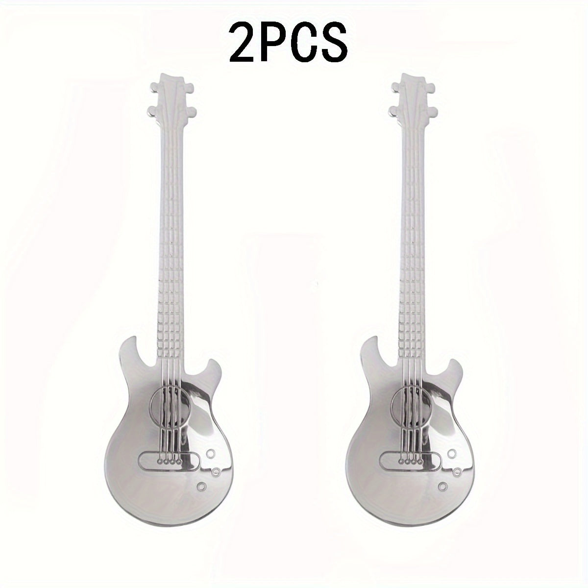 2, 4 yoki 6 dona rostlangan po'latdan yasalgan gitar qoshiqchalari, shirinliklar va sovg'alar uchun