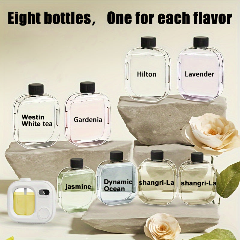 Smart Aroma Diffuser with Essential Oil, Rechargeable Battery, Dual Power, 5 Modes