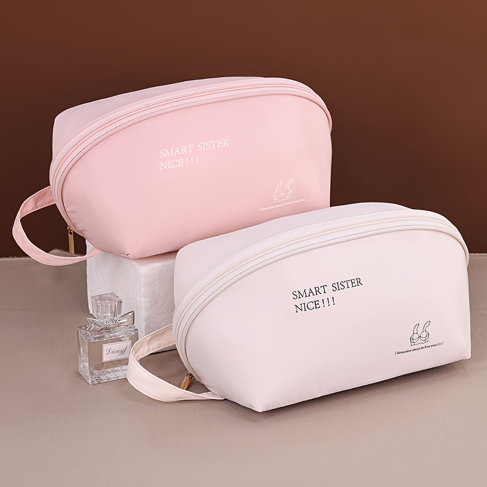 Fabric Zippered Bra Organizer Storage Bag for Travel and Packing