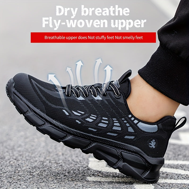 Men's Lightweight Safety Work Shoes Breathable Steel Toe Anti-Puncture Soft Sole All Seasons