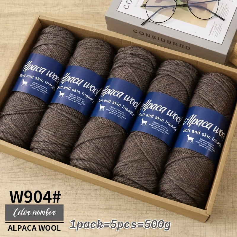 Multicolor Alpaca Wool Yarn Bundle 95 Percent Alpaca 5 Percent Polyester 100g Balls for Knitting Crocheting Winter Crafts